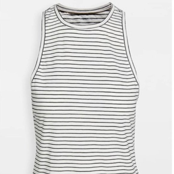 FRAME Le High Racer Striped Tank in Blanc Multi - Picture 8 of 9